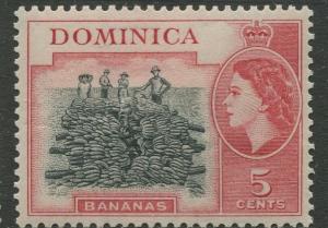 DOMINICA -Scott 147 - QEII Definitive -1954 - MVLH - Single 5c Stamp