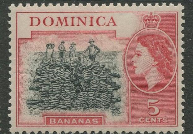 DOMINICA -Scott 147 - QEII Definitive -1954 - MVLH - Single 5c Stamp