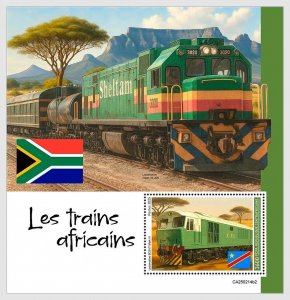 CENTRAL AFRICAN 2025 MNH African Trains #214b2