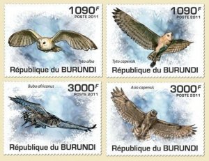 BURUNDI 2011 - Owls M/S. Official issues.