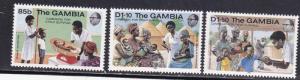 Gambia, # 544-546, UN Child Survival, MNH, Third Cat