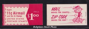 BOBPLATES #BKC22 Booklet 3 Miscut Panes 2 C78a #32965,4 85% and 1280c #32966 40%