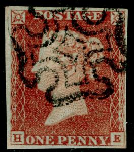 SG8, 1d red-brown PLATE 19, FINE USED. Cat £70. BLACK MX. 4 MARGINS. HE