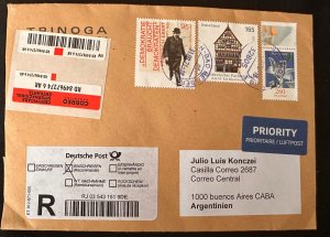 CM) 2021. GERMANY. CHARACTER. ARCHITECTURE. FLOWER. ENVELOPE SENT ARGENTINA. XF