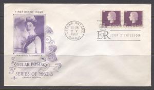 Canada #403 1963 3c Cameo Issue Rose Craft First Day Cover - XF-86