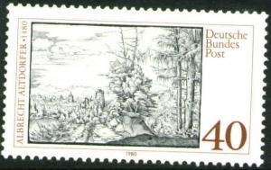 Germany Scott 1340 Mint No Gum MNG 1980 landscape stamp