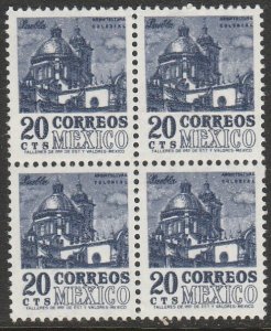 MEXICO 946, 20¢ 1950 Definitive 5th Printing wmk 350. MNH BLK 4. VF. (331)