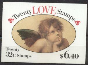 US Stamp #BK229 MNH - LOVE Cherub Unexploded Booklet
