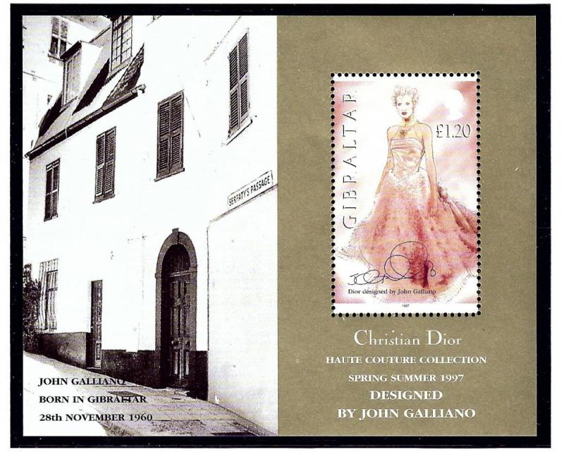 Gibraltar 739 MNH 1997 Fashion Designs S/S