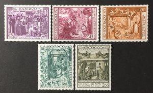 Monaco 1973 #880-4,  Nativity Paintings. MNH.