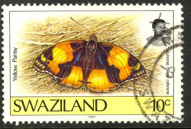 SWAZILAND 1992-2000 10c BUTTERFLIES Issue Sc 601 VFU