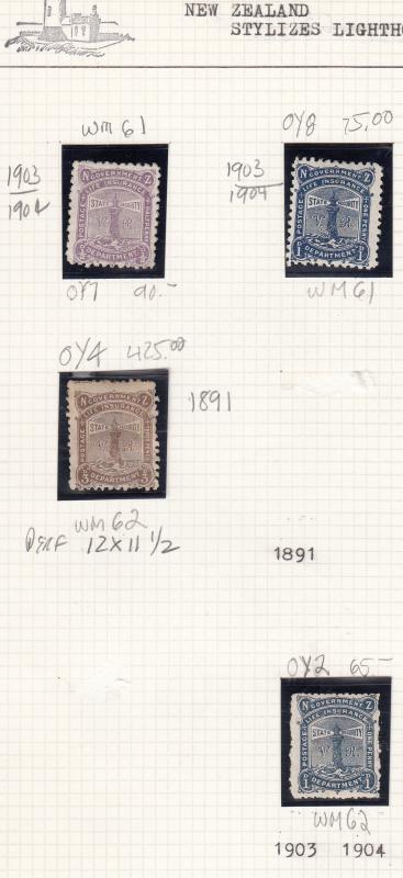 New Zealand :  1903-4   Small selection