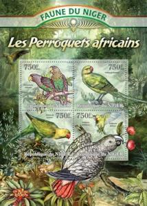 NIGER 2013 SHEET PARROTS BIRDS nig13118a