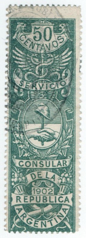 (I.B) Argentina Revenue : Consular Service 50c