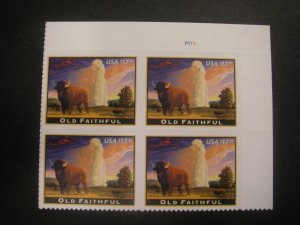 Scott 4379, $17.50 Old Faithful, PB4 #P1111 UR, MNH Express Mail Beauty