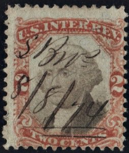 R135 2¢ Third Issue Documentary Stamp (1871) Used