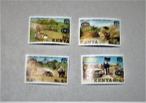 Kenya - 76-79, MNH Set. Auto Passing Through Village. SCV - $3.65