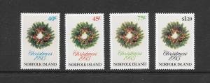 NORFOLK ISLAND - #546-9-CHRISTMAS 1993   MNH