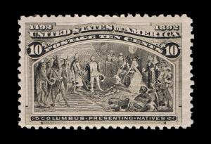 HUGE SCOTT #237 MINT OG H XF 10₵ COLUMBIAN - PRICED TO SELL