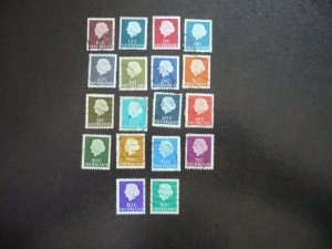 Stamps - Netherlands - Scott# 344-355,357-360 - Used Part Set of 18 Stamps