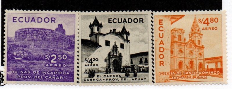 Ecuador C296-C298 Mint Hinged