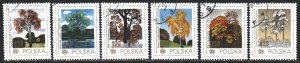Poland. 1978. 2569-74. Environmental protection trees. USED.