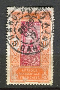 FRENCH COLONIES; DAHOMEY 1920s-30s early Pictorial issue 10c. fine Postmark