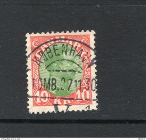 Denmark 1928 King Christian X 10kr Sc 131 Mi 176 Cv $65 Used 17538