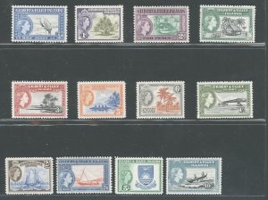 1956-62 Gilbert and Ellice Islands, Stanley Gibbons #64-75, 12 Value Series, MLH