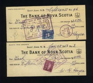 Canada    2 different postal stationary BNS used   PD