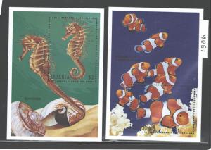 LIBERIA 1998 MARINE LIFE-FISH  #1305-1306  MNH