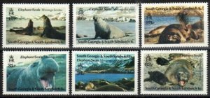 South Georgia Stamp 151-156  - Elephant seals