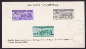 DOMINICAN REPUBLIC 1958 INTERNATIONAL STAMP EXHIBITION BRUSSELS MIN. SHEET MNH