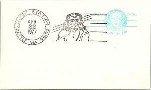 US SPECIAL PICTORIAL CANCEL POSTAL CARD INPEX STATION SEATTLE WASHINGTON 1977