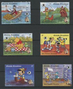 Grenada Disney Stamps Door Richard's Almanacks Serie Set of 6 Stamps Mint NH