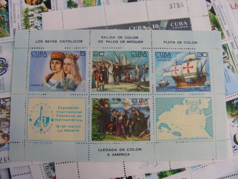 CUBA, Excellent accumulation of Souvenir Sheets & other Stamps