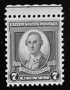 712 7 centx Washington, Trumbull, Black Stamp Mint OG NH XF