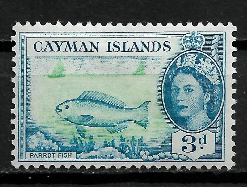 1955 Cayman Islands Sc141 Parrot Fish 3d MHR