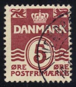 Denmark #224 Numeral, used (0.25)