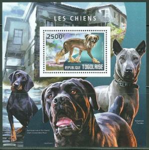 TOGO 2014 FAUNA DOGS SOUVENIR SHEET