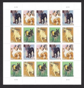 U.S. #4604-07 DOGS AT WORK FULL SHEET MINT, NH