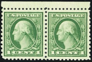 538, Mint VF NH 1¢ Well Centered Pair -- Stuart Katz