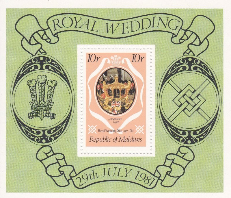 Maldive Islands # 909, Royal Wedding Souvenir Sheet, Mint NH, 1/2 Cat.