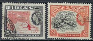 British Guiana 257;261 Used 1954 issues (ak2791)