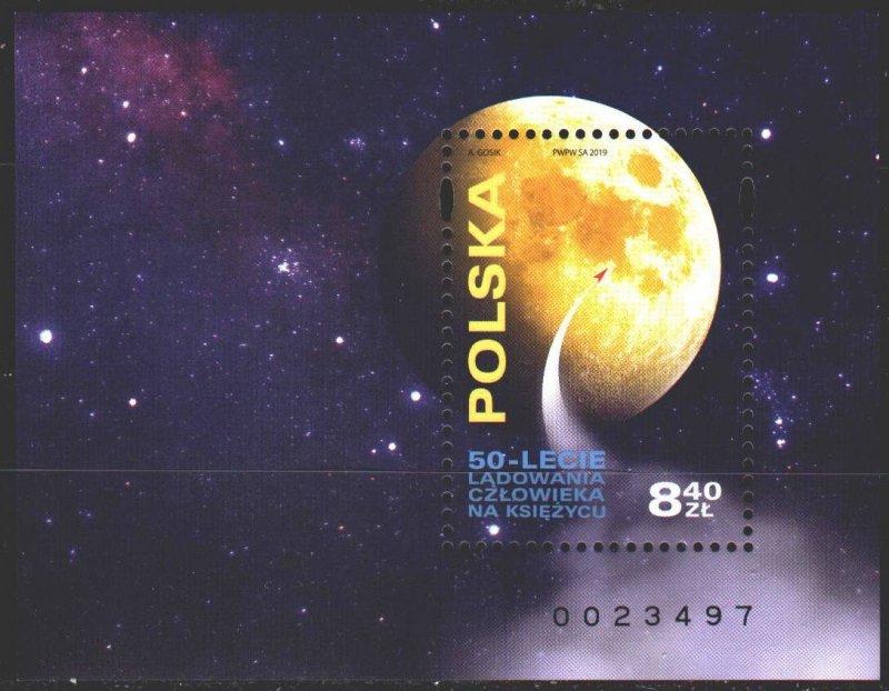 Poland. 2019. bl 289. Astronomy, planet. MNH.