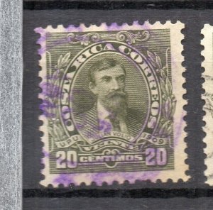 Costa Rica 1907 Early Issue Fine Used 20c. NW-231988