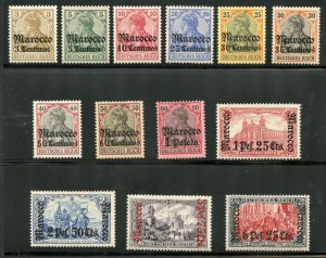 GERMANY OFFICES IN MOROCCO 1905 SCOTT #20/23 MINT LIGHT HINGED