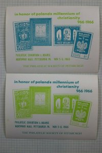 Poland Millennium Christianity 1966 Pittsburgh Stamp Expo Philatelic Ad Souvenir