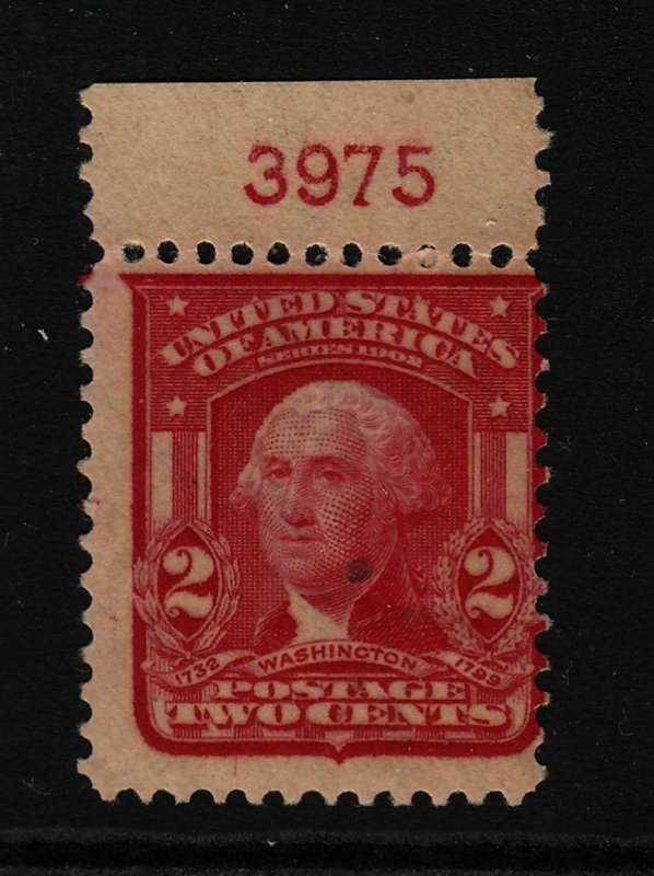 1903 Sc 319 MNH plate number single, Hebert CV $81