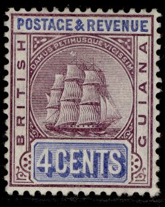 BRITISH GUIANA EDVII SG242, 4c dull purple and ultram, M MINT. Cat £20. ORDINARY